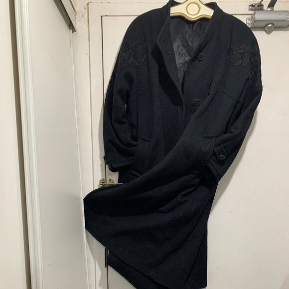 VINTAGE CREATION YVES VENET HEAVY WOOL WINTER TRENCH COATS SIZE XL - Picture 8 of 11